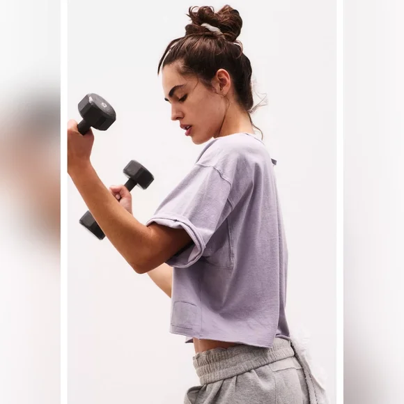 🪷NWT Free People FP Movement Inspire Logo Tee in Trailblazer Combo - Picture 2 of 5